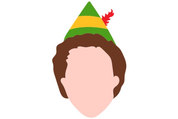 A Whimsical Illustration of a Person Wearing a Festive Hat