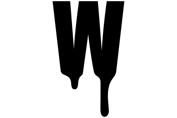 Dripping Black Letter W