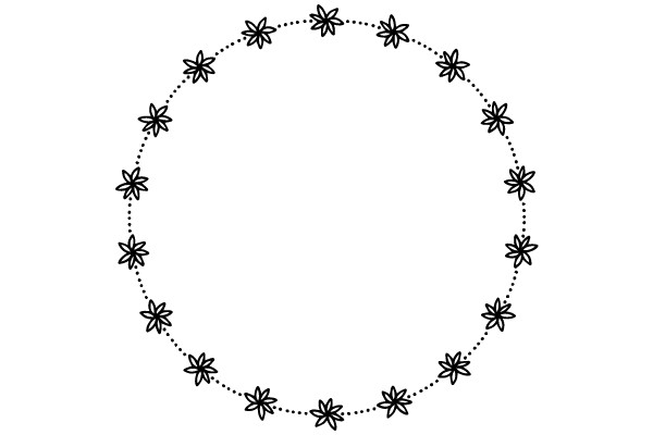 Circular Floral Outline
