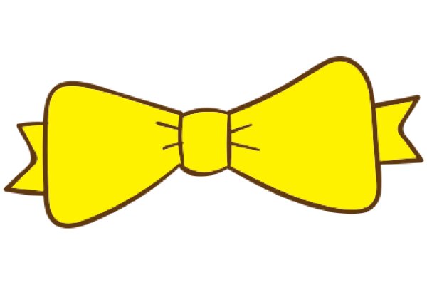A Bright Yellow Bow with a Simple Design