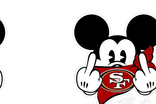 Mickey Mouse Gesturing with Middle Fingers