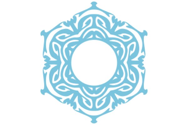 Stylized Blue Floral Design