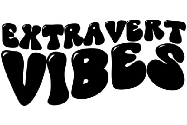 Extravert Vibes: A Graphic Design Showcasing the Playful Interplay of Words and Letters