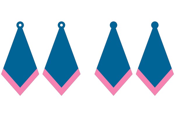 Blue and Pink Decorative Bunting