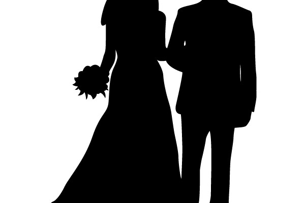 Bride and Groom Silhouette