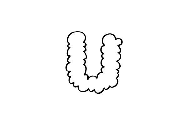 Doodle Letter U Outline