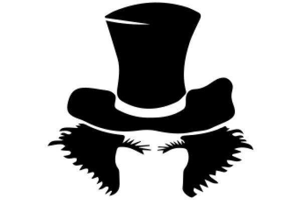 Silhouette of a Top Hat and Feather