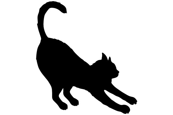 Crouching Cat Silhouette