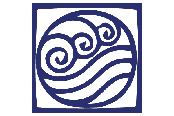 Symbolic Wave Design: A Study in Blue and White