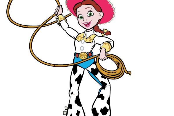 Rope Swinging Fun: A Cowboy Clip Art Adventure