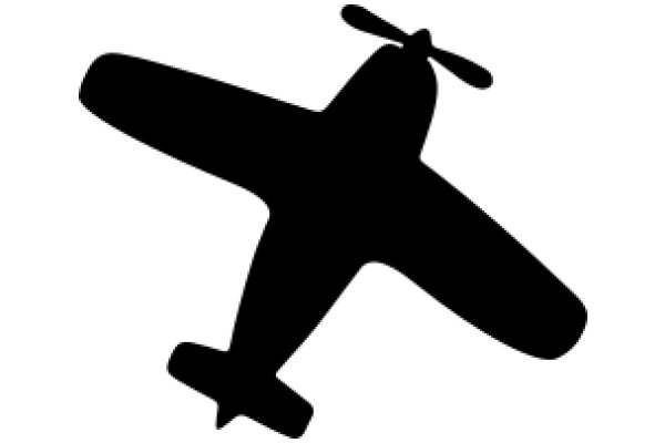 Silhouette of a Propeller Airplane
