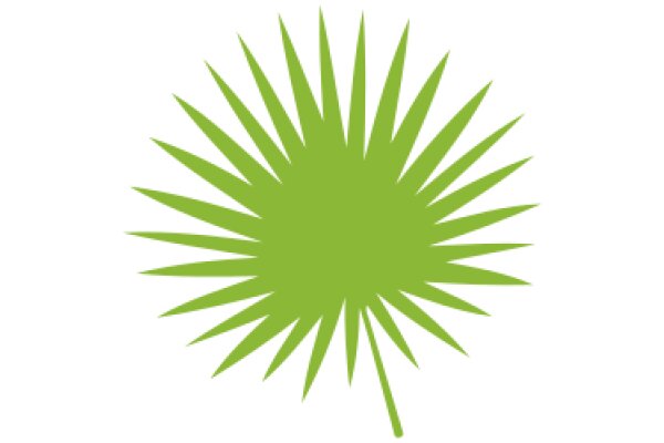 Vibrant Green Starburst on a White Background