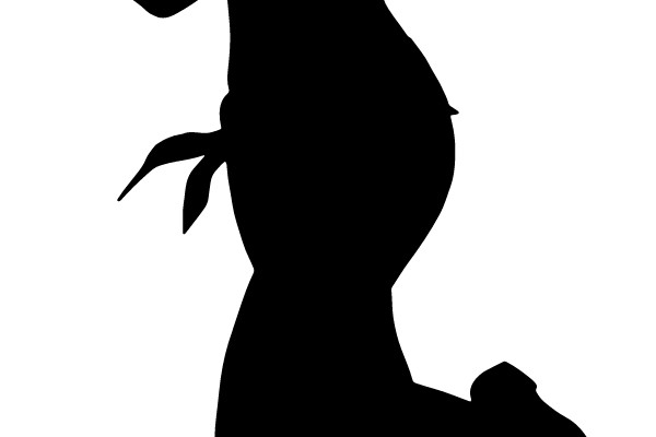 Silhouette of Running Woman