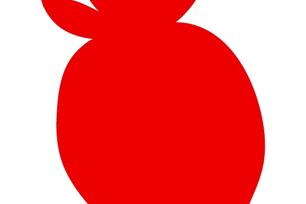 Red Strawberry Silhouette