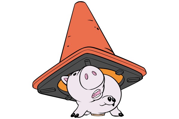 Peekaboo Pig and the Orange Cone