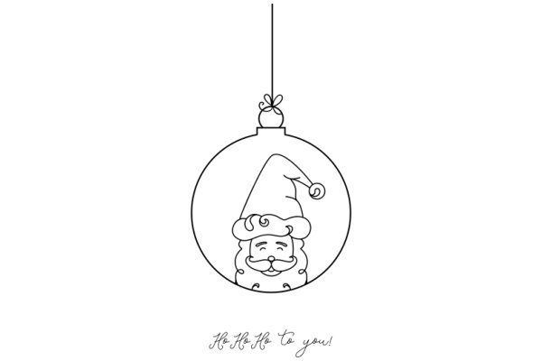 A Festive Christmas Decoration: A Santa Hat and a Christmas Tree Ornament