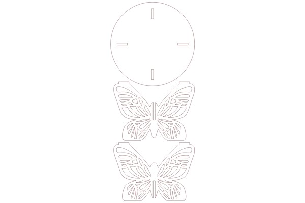 Symmetrical Artwork: A Butterfly and a Circle