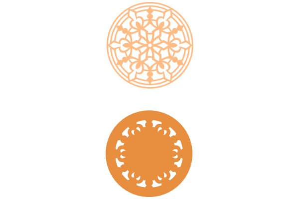Two Designs: A Floral Pattern and a Circular Design with a Center Circle