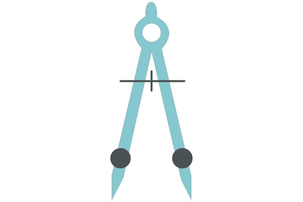Symmetrical Compass Design in Pastel Blue