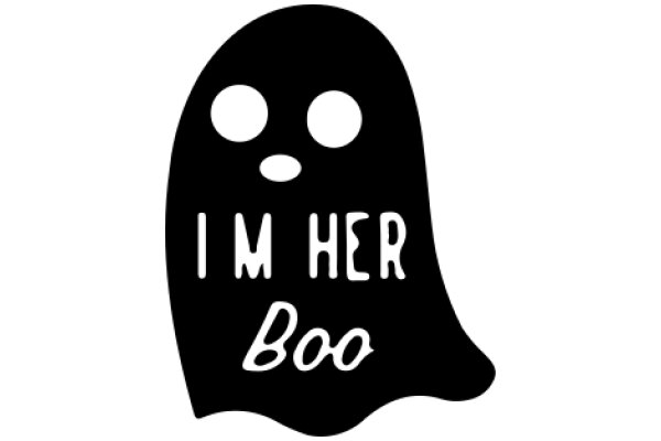Pixilated Ghost with Text: A Digital Artwork