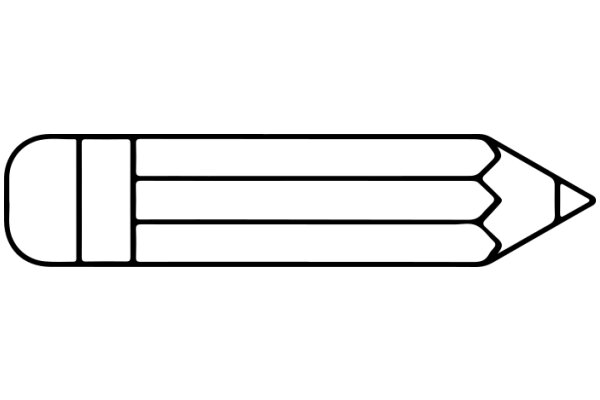 Simplistic Line Art of a Pencil: A Minimalist Representation of a Common Writing Instrument