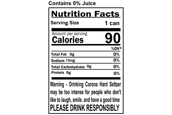 Corona Hard Seltzer Nutrition Facts
