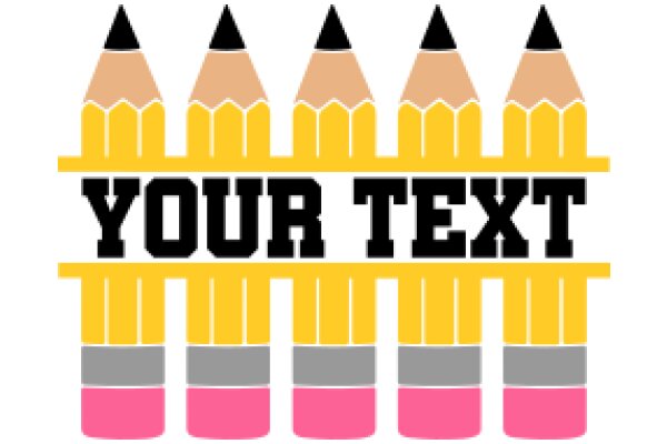 Your Text: A Collection of Colorful Pencils
