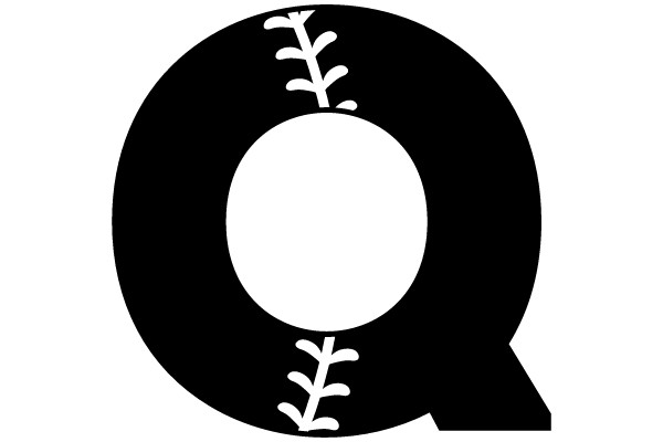 Baseball Stitched Letter Q