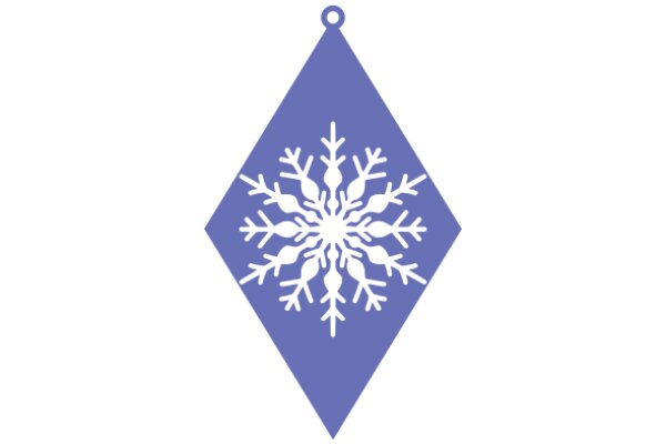 Stylized Snowflake Design on a Purple Background