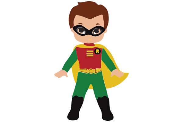 A Stylish Cartoon Character: A Robust and Colorful Superhero