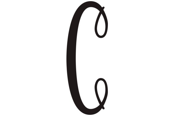 Stylized Letter 'C' with a Swirl Design
