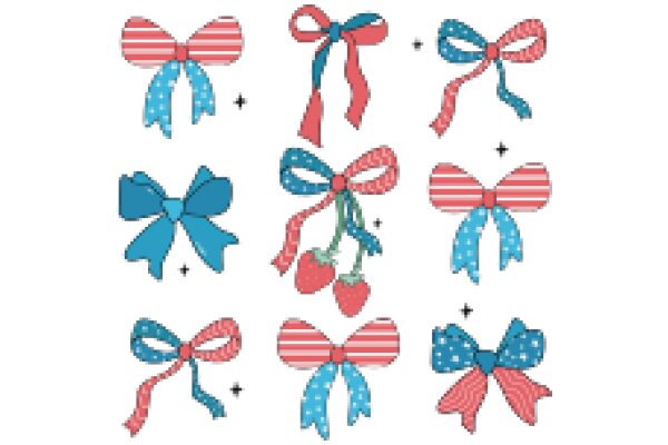 Colorful Bow Collection: A Playful Display of 12 Stylish Hair Accessories