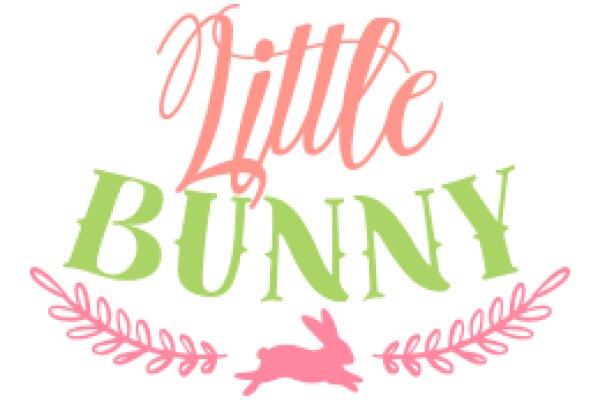 Cute Easter-themed Graphic with a Bunny and the Phrase 'Little Bunny' in a Stylish Font