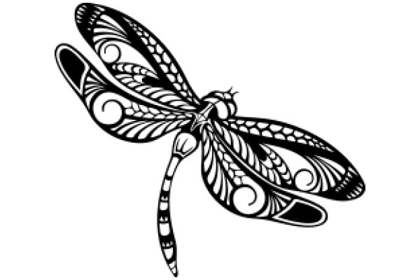 Stylized Dragonfly Design in