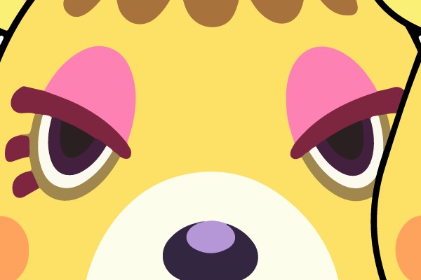 Cheerful Bear Face - A Playful Cartoon Character