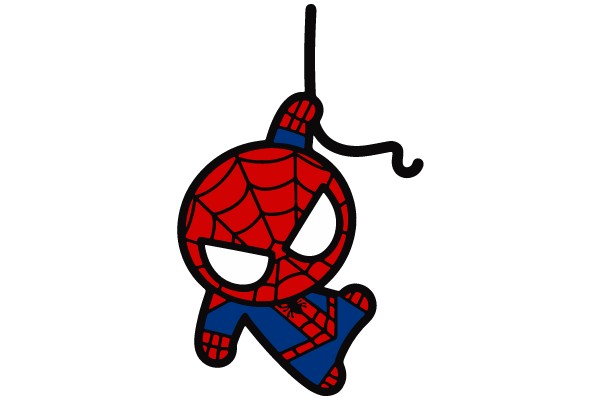 Spider-Man Hanging from Web