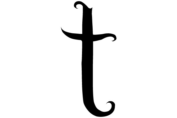 A Gothic Serif Font Letter 'T'