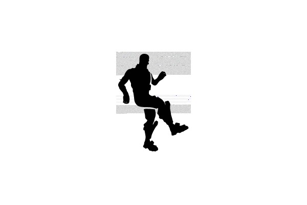 Silhouette of a Running Figure.