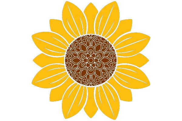 Sunflower Mandala Clip Art