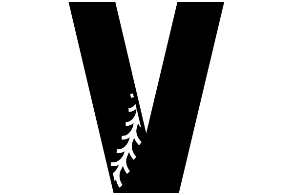 Black Letter V with White Stitching