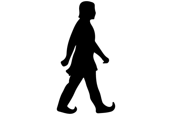 Silhouette of a Walking Person