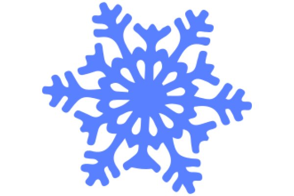 Stylized Blue Snowflake Design