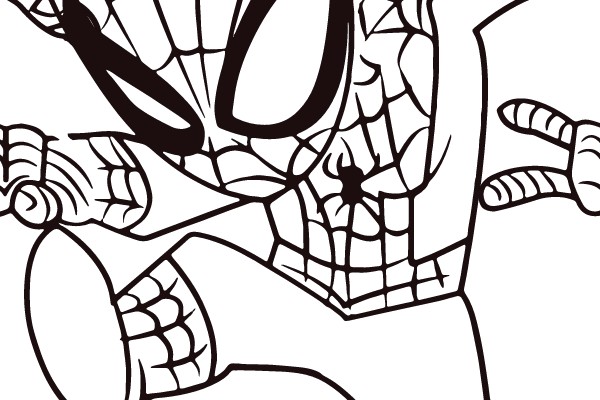 Coloring Page: Spider-Man in Motion