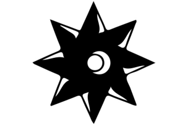 Stylized Star Design with a Moon Inside