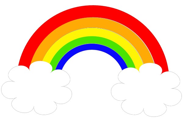 Radiant Colors: A Vivid Rainbow with Clouds