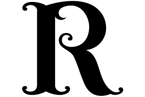 Classic Serif Font Letter
