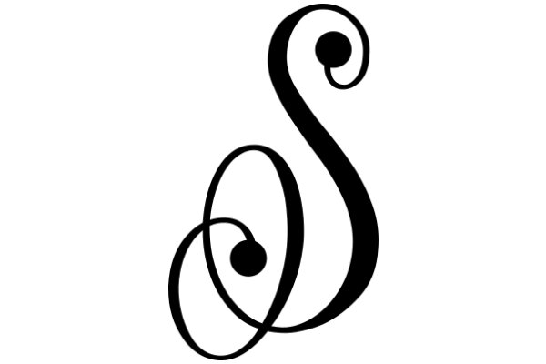 Stylized Letter 'S' with a Swirl Design