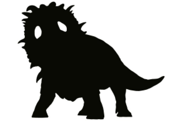 Silhouette of a Whimsical Creature: A Playful Take on a Dinosaur