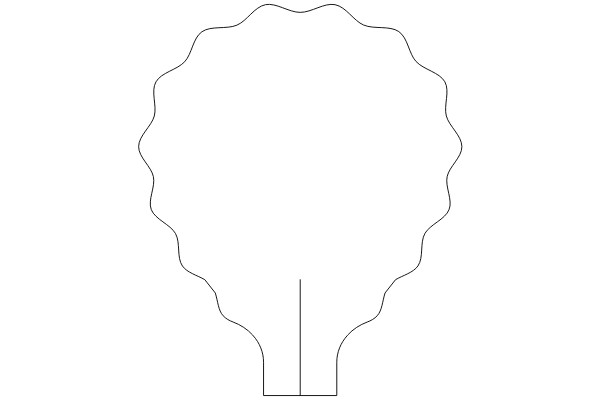A Simple Line Drawing of a Flower