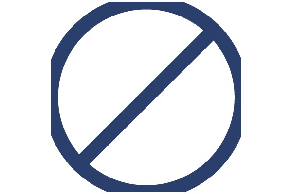 Prohibition Symbol in Blue